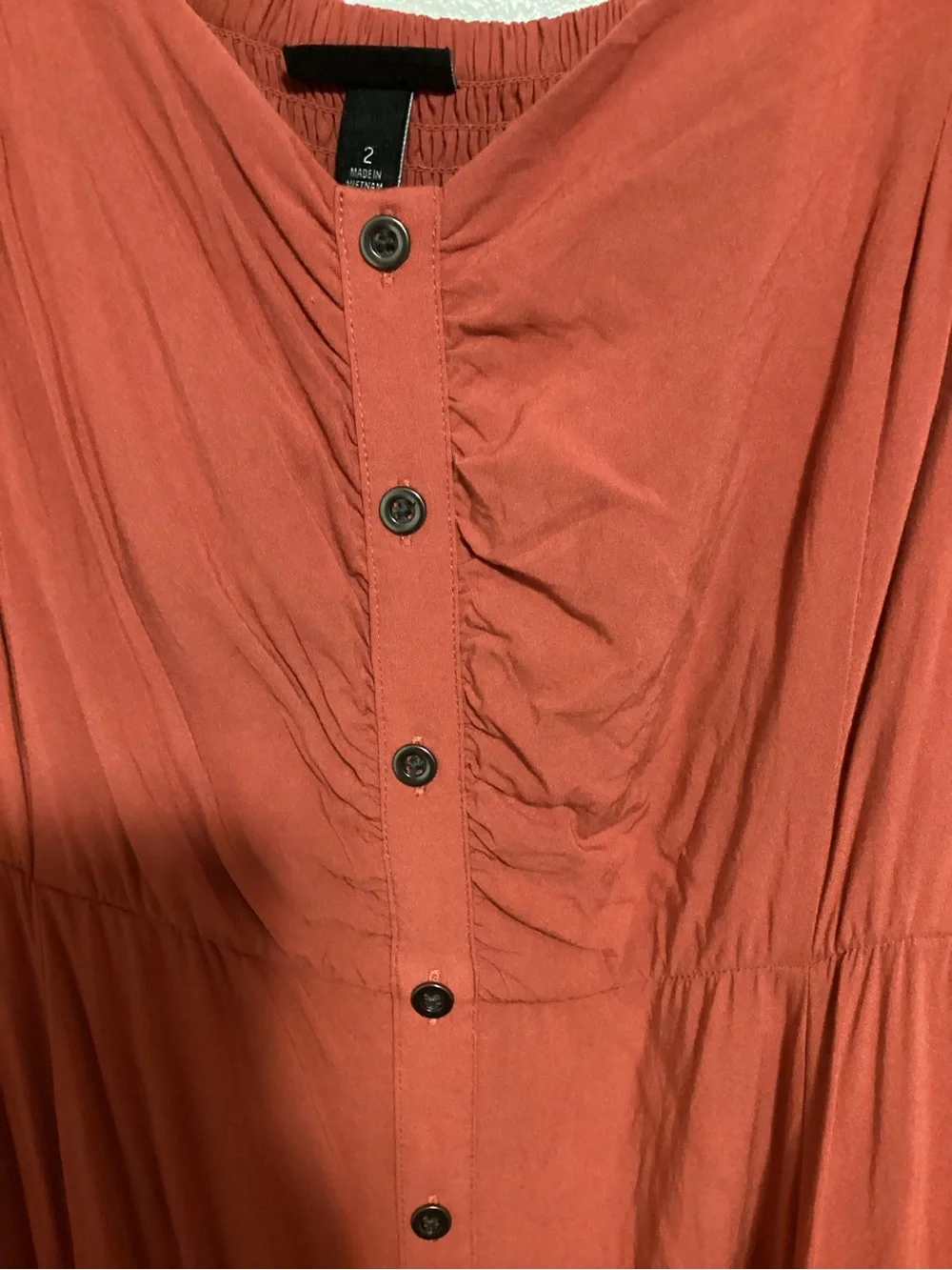 torrid Rust Button-Front Midi Sundress, EUC, size 2 (18/20) - Picture 3 of 7